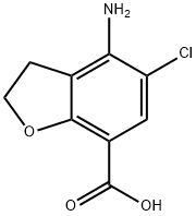 4-氨基-5-氯-2,3-二氢苯并呋喃-7-羧酸 结构式