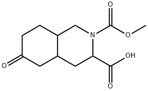 2-Methoxycarbonyl-6-oxo-1,3,4,4a,5,7,8,8a-octahydroisoquinoline-3-carboxylic acid 结构式