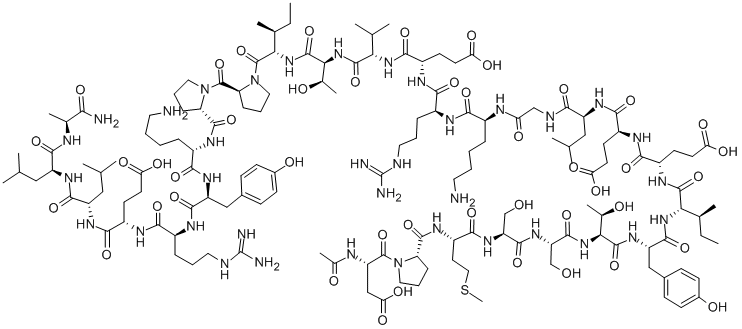 乙酰钙蛋白酶抑制蛋白(184-210)(人) 结构式