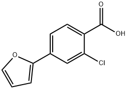 2-Chloro-4-(furan-2-yl)benzoic acid 结构式
