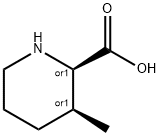 (+/-)-CIS-3-METHYL-2-PIPERIDINECARBOXYLIC ACID 结构式