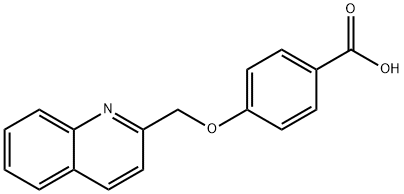 4-(2-喹啉甲氧基)苯甲酸 结构式