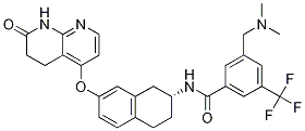 BenzaMide, 3-[(diMethylaMino)Methyl]-N-[(2R)-1,2,3,4-tetrahydro-7-[(5,6,7,8-tetrahydro-7-oxo-1,8-naphthyridin-4-yl)oxy]-2-naphthalenyl]-5-(trifluoroMethyl)- 结构式