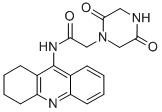 1-Piperazineacetamide, 2,5-dioxo-N-(1,2,3,4-tetrahydro-9-acridinyl)- 结构式