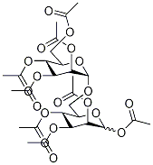 乙酰基6-O-(2,3,4,6-四-O-乙酰基-Α-D-甘露吡喃糖基)-2,3,4-三-O-乙酰基-D-甘露吡喃糖 结构式