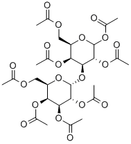 1,2,4,6-Tetra-O-acetyl-3-O-(2,3,4,6-tetra-O-acetyl-a-D-galactopyranosyl)-D-galactopyranose 结构式
