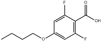 4-丁氧基-2,6-二氟苯甲酸 结构式