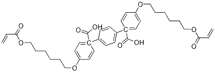 对苯双[4-[6-(丙烯酰氧基)己氧基]苯甲酸]酯 结构式