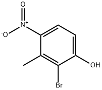 2-溴-3-甲基-4-硝基苯酚 结构式