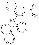 B-[4-(1-萘基苯基氨基)-1-萘基]硼酸 结构式