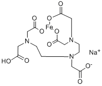 二乙烯三胺五乙酸铁-钠络合物 结构式