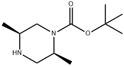 (2S,5S)-2,5-二甲基-1-哌嗪甲酸叔丁酯 结构式
