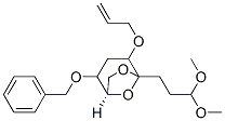 6,8-Dioxabicyclo3.2.1octane, 5-(3,3-dimethoxypropyl)-2-(phenylmethoxy)-4-(2-propenyloxy)-, 1R-(exo,exo)- 结构式