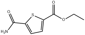5-(氨基羰基)噻吩-2-甲酸乙酯 结构式