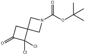 tert-butyl 5,5-dichloro-6-oxo-2-azaspiro[3.3]heptane-2-carboxylate 结构式