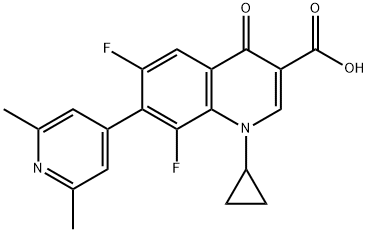 1-cyclopropyl-6,8-difluoro-1,4-dihydro-7-(2,6-dimethyl-4-pyridinyl)-4-oxo-3-quinolinecarboxyic acid 结构式