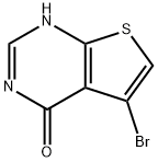 5-溴噻吩并[2,3-D]嘧啶-4(3H)-酮 结构式