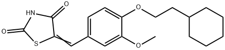 5-[[4-(2-Cyclohexylethoxy)-3-Methoxyphenyl]Methylene]-2,4-thiazolidinedione 结构式