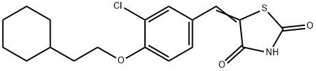 5-[[3-Chloro-4-(2-cyclohexylethoxy)phenyl]Methylene]-2,4-thiazolidinedione 结构式