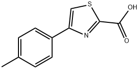 4-(对-甲苯基)噻唑-2-甲酸 结构式