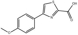 4-(4-甲氧苯基)噻唑-2-甲酸 结构式