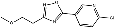 2-Chloro-5-[3-(2-methoxyethyl)-1,2,4-oxadiazol-5-yl]pyridine 结构式