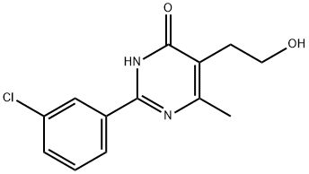2-(3-氯苯基)-5-(2-羟乙基)-6-甲基嘧啶-4-醇 结构式