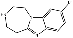 9-溴-2,3,4,5-四氢-1H-苯并[4,5]咪唑并[1,2-D][1,4]二氮杂卓 结构式