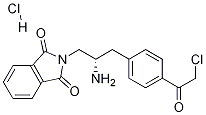 (S)-2-(2-氨基-3-(4-(2-氯乙酰基)苯基)丙基)异二氢吲哚-1,3-二酮盐酸盐 结构式