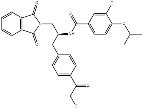 (S)-3-氯-N-(1-(4-(2-氯乙酰基)苯基)-3-(1,3-二氧代异吲哚啉-2-基)丙-2 结构式