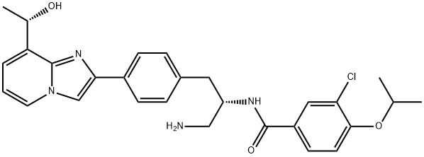 N - ((S)-1-氨基-3-(4-(8 - ((S)-1-羟基乙基)咪唑并[1,2-A]吡啶-2 结构式