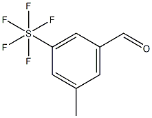3-Methyl-5-(pentafluorosulfur)benzaldehyde 结构式