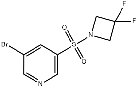 3-broMo-5-(3,3-difluoroazetidin-1-ylsulfonyl)pyridine 结构式
