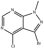 3-溴-4-氯-1-甲基-1H-吡唑并[3,4-D]嘧啶 结构式