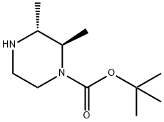 (2R,3R)-2,3-DiMethyl-1-piperazinecarboxylic Acid 1,1-DiMethylethyl Ester 结构式