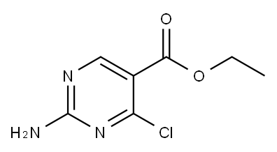 2-氨基-4-氯嘧啶-5-甲酸乙酯 结构式