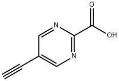 5-乙炔基嘧啶-2-羧酸 结构式