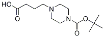 4-(4-(叔丁氧羰基)哌嗪-1-基)丁酸 结构式