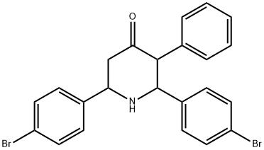 2,6-Bis(4-bromophenyl)-3-phenyl-4-piperidinamine 结构式