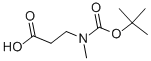 3-[(叔丁氧羰基)(甲基)氨基]丙酸 结构式