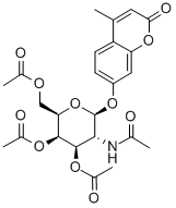 4-甲基-7-[[3,4,6-三-O-乙酰基-2-(乙酰氨基)-2-脱氧-BETA-D-吡喃半乳糖基]氧基]-2H-1-苯并吡喃-2-酮 结构式