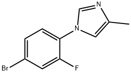 1-(4-broMo-2-fluorophenyl)-4-Methyl-1H-iMidazole 结构式