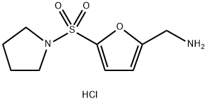 [5-(Pyrrolidin-1-ylsulfonyl)-2-furyl]methylamine hydrochloride 结构式