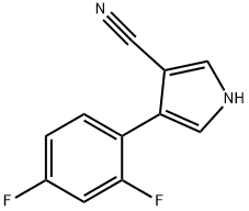 3-CYANO-4-(2,4-DIFLUOROPHENYL)PYRROLE 结构式