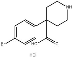 4-(4-BROMOPHENYL)PIPERIDINE-4-CARBONITRILE HYDROCHLORIDE 结构式