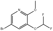5-BROMO-3-(DIFLUOROMETHOXY)-2-METHOXYPYRIDINE 结构式