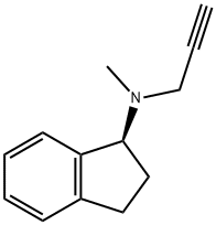 (S)-N-甲基-N-(2-丙炔基)-2,3-二氢茚-1-胺 结构式