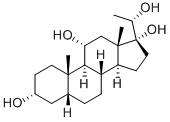 5-BETA-PREGNAN-3-ALPHA, 11-ALPHA, 17,20-ALPHA-TETROL 结构式