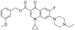 3-Quinolinecarboxylic acid, 1-cyclopropyl-7-(4-ethyl-1-piperazinyl)-6-fluoro-1,4-dihydro-4-oxo-, (3-Methoxyphenyl)Methyl ester 结构式