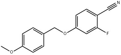 4-(4-methoxybenzyloxy)-2-fluorobenzonitrile 结构式